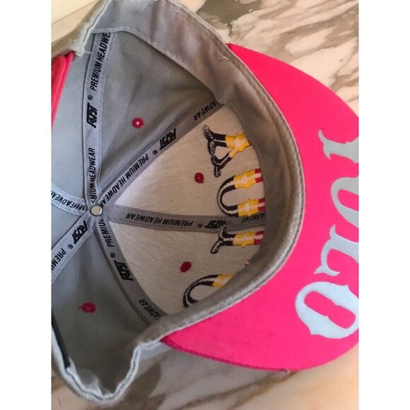 YOLO Adjustable Snapback Hat Hip Hop You Only Live Once Cap Gray Pink Yellow - Picture 5 of 7